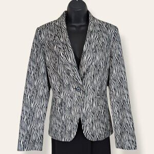 🍁Vintage Portfolio Louben Zebra Print Blazer